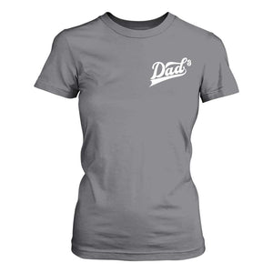 Dad Of Three T Shirt For Women Funny Daddy Cubed Promoted for The Third Time TS11 Charcoal Print Your Wear