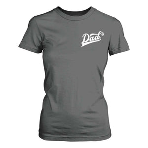 Dad Of Three T Shirt For Women Funny Daddy Cubed Promoted for The Third Time TS11 Dark Heather Print Your Wear
