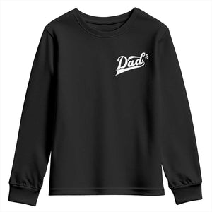 Dad Of Three Youth Sweatshirt Funny Daddy Cubed Promoted for The Third Time TS11 Black Print Your Wear