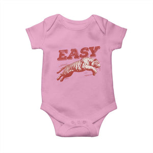 Easy Tiger Baby Onesie Vintage Distressed Tiger Trendy Grunge Indie Boho TS11 Light Pink Print Your Wear