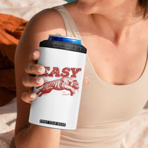 Easy Tiger 4 in 1 Can Cooler Tumbler Vintage Distressed Tiger Trendy Grunge Indie Boho TS11 Print Your Wear
