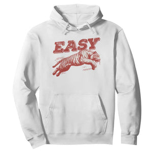 Easy Tiger Hoodie Vintage Distressed Tiger Trendy Grunge Indie Boho TS11 White Print Your Wear