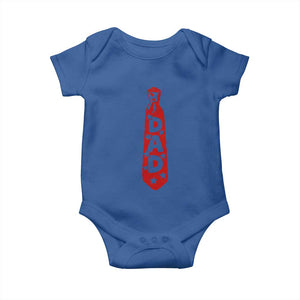 Dad Tie Star Music Lover Fathers Day Baby Onesie TS11 Royal Blue Print Your Wear