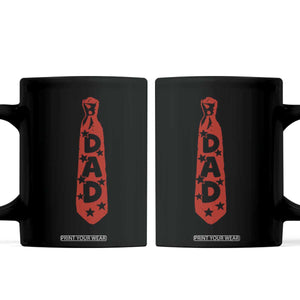 Dad Tie Star Music Lover Fathers Day Coffee Mug TS11 Black Print Your Wear