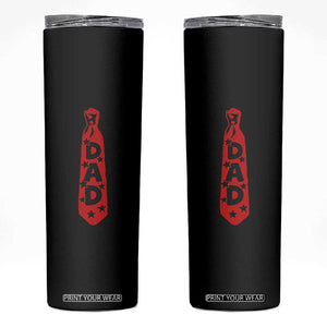 Dad Tie Star Music Lover Fathers Day Skinny Tumbler TS11 Black Print Your Wear