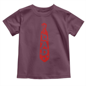 Dad Tie Star Music Lover Fathers Day Toddler T Shirt TS11 Maroon Print Your Wear
