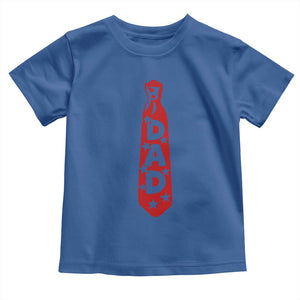 Dad Tie Star Music Lover Fathers Day Toddler T Shirt TS11 Royal Blue Print Your Wear