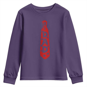 Dad Tie Star Music Lover Fathers Day Youth Sweatshirt TS11 Purple Print Your Wear