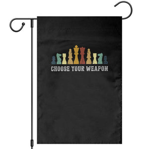 Chess Lover Garden Flag Choose Your Weapon Retro Vintage