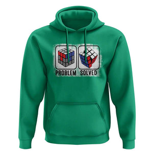 Competitive Puzzle Cube Rubik Hoodie Problem Solved Vintage Speed Cubing TS11 Irish Green Print Your Wear