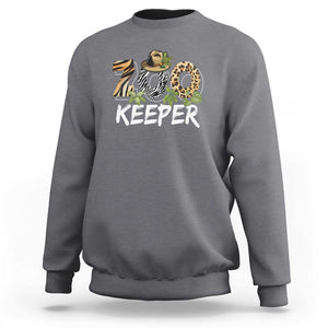 Zookeeper Sweatshirt Animals Cute Zoo Wildlife Lover TS11 Charcoal Print Your Wear
