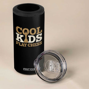 Chess Lover 4 in 1 Can Cooler Tumbler Cool Kids Play Chess Vintage King