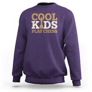 Chess Lover Sweatshirt Cool Kids Play Chess Vintage King TS11 Purple Print Your Wear