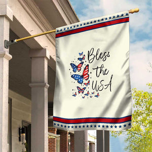 Bless The USA 4th of July Garden Flag Patriotic American Flag Butterfly Independence Day TS11 Modern Beige Red Print Your Wear