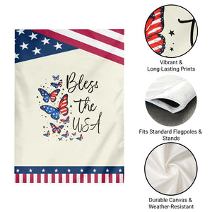 Bless The USA 4th of July Garden Flag Patriotic American Flag Butterfly Independence Day TS11 Print Your Wear