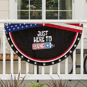 Funny Fireworks Just Here To Bang Patriotic Fan Flag American Flag Firecracker