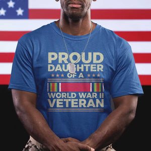 Proud Daughter Of A World War II Veteran T Shirt US WWII Vet TS11 Royal Blue Print Your Wear