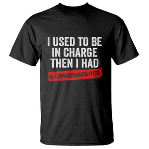 I Used To Be In Charge Then I Had A Granddaughter T Shirt Funny Girl Grandpa Father's Day TS11 Black Print Your Wear