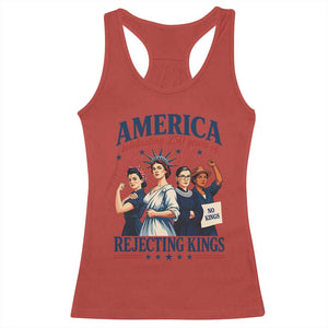 America Celebrating 250 Years Of Rejecting Kings 4th of July Racerback Tank Top