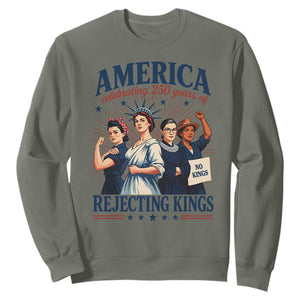 America Celebrating 250 Years Of Rejecting Kings 4th of July Sweatshirt