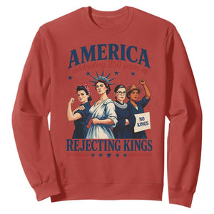 America Celebrating 250 Years Of Rejecting Kings 4th of July Sweatshirt