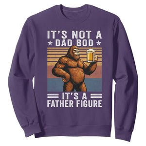 It Is Not A Dad Bod It Is A Father Figure Sweatshirt Funny Beer Bigfoot Dad Father's Day TS11 Purple Print Your Wear