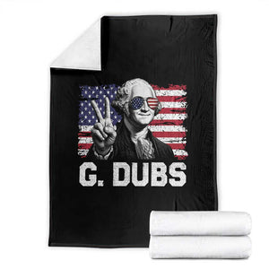 G Dubs George Washington Funny 4th Of July Throw Blanket Vintage American Flag