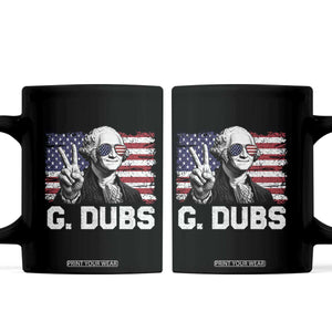 G Dubs George Washington Funny 4th Of July Coffee Mug Vintage American Flag