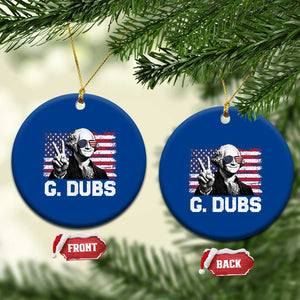 G Dubs George Washington Funny 4th Of July Ceramic Ornament Vintage American Flag