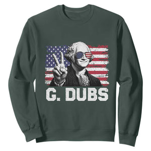 G Dubs George Washington Funny 4th Of July Sweatshirt Vintage American Flag