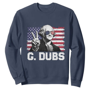 G Dubs George Washington Funny 4th Of July Sweatshirt Vintage American Flag