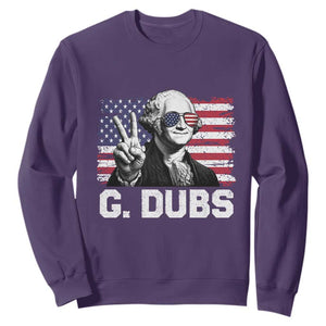 G Dubs George Washington Funny 4th Of July Sweatshirt Vintage American Flag