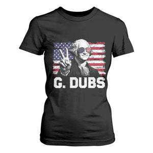 G Dubs George Washington Funny 4th Of July T Shirt For Women Vintage American Flag