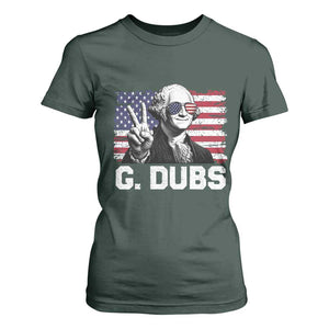 G Dubs George Washington Funny 4th Of July T Shirt For Women Vintage American Flag