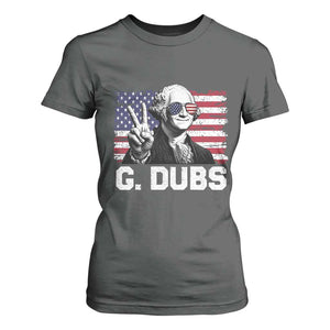 G Dubs George Washington Funny 4th Of July T Shirt For Women Vintage American Flag
