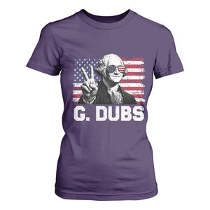 G Dubs George Washington Funny 4th Of July T Shirt For Women Vintage American Flag