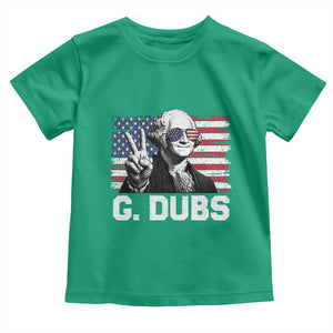 G Dubs George Washington Funny 4th Of July Toddler T Shirt Vintage American Flag