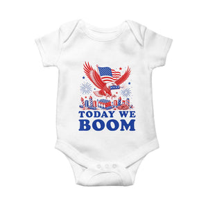 Today We Boom 4th of July Bald Eagle Fireworks Baby Onesie