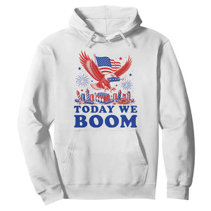 Today We Boom 4th of July Bald Eagle Fireworks Hoodie