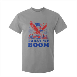 Today We Boom 4th of July Bald Eagle Fireworks T Shirt For Kid