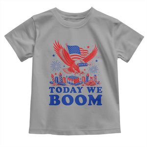 Today We Boom 4th of July Bald Eagle Fireworks Toddler T Shirt