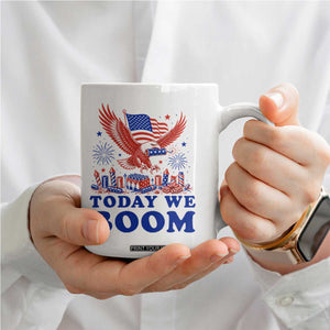 Today We Boom 4th of July Bald Eagle Fireworks Coffee Mug