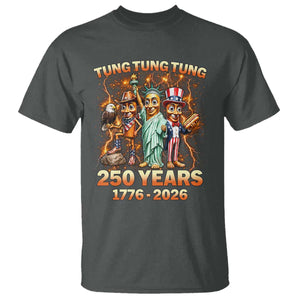 Tung Tung Tung Sahur 250 Years American T Shirt Funny Brainrot Meme 4th of July