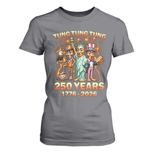 Tung Tung Tung Sahur 250 Years American T Shirt For Women Funny Brainrot Meme 4th of July