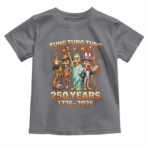 Tung Tung Tung Sahur 250 Years American Toddler T Shirt Funny Brainrot Meme 4th of July