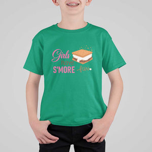 Funny Girls Have Smore Fun T Shirt For Kid Camping Food S'more TS11 Irish Green Print Your Wear