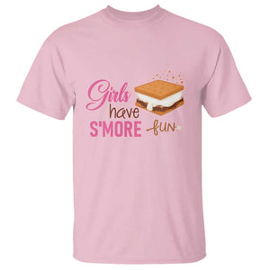 Funny Girls Have Smore Fun T Shirt Camping Food S'more TS11 Light Pink Print Your Wear
