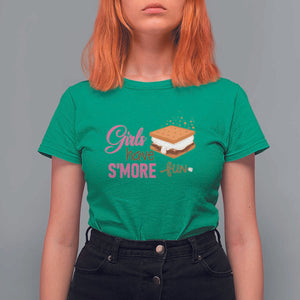 Funny Girls Have Smore Fun T Shirt For Women Camping Food S'more TS11 Irish Green Print Your Wear