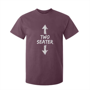 Funny Two Seater T Shirt For Kid Dirty Adult Humor Offensive Gag TS11 Maroon Print Your Wear