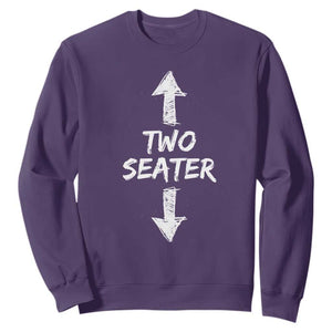 Funny Two Seater Sweatshirt Dirty Adult Humor Offensive Gag TS11 Purple Print Your Wear